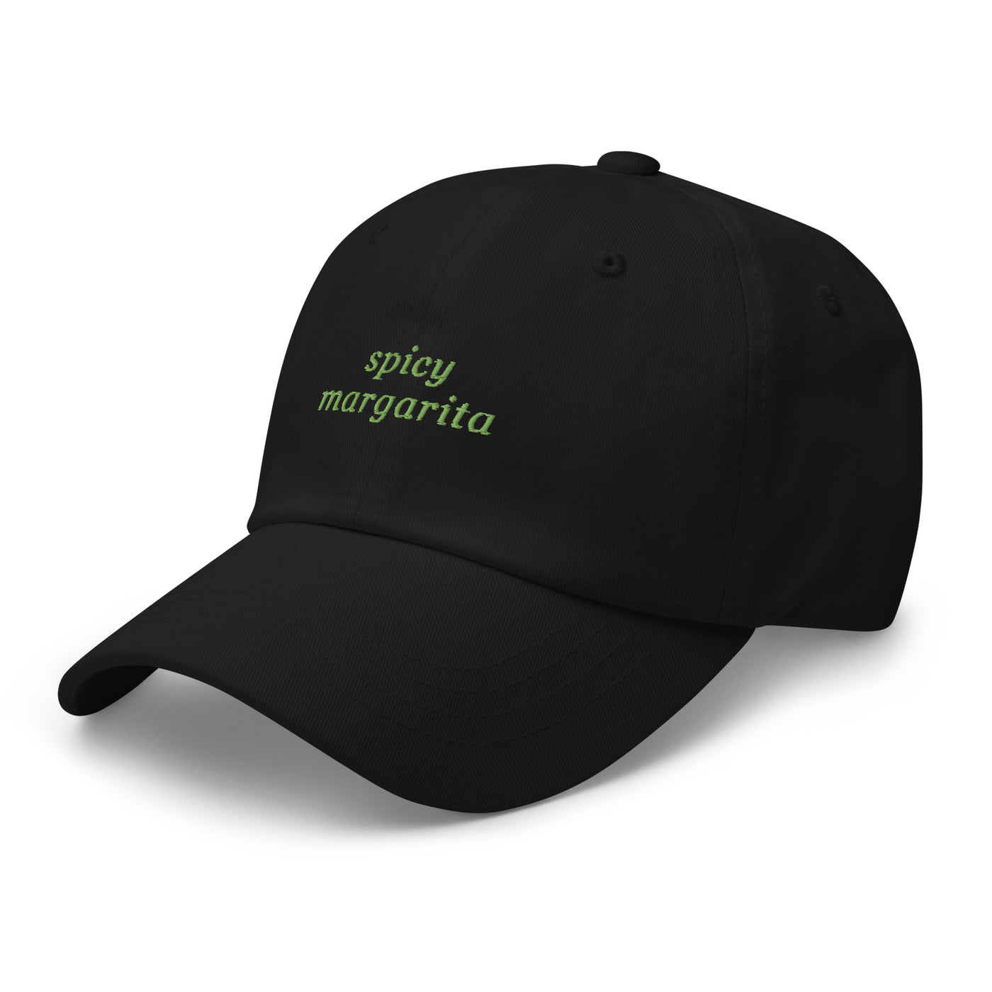 "Spicy Margarita" Embroidered Drink Order Hat (Black)