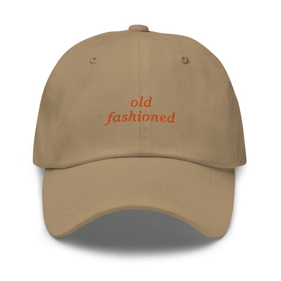 "Old Fashioned" Embroidered Drink Order Hat (Khaki)