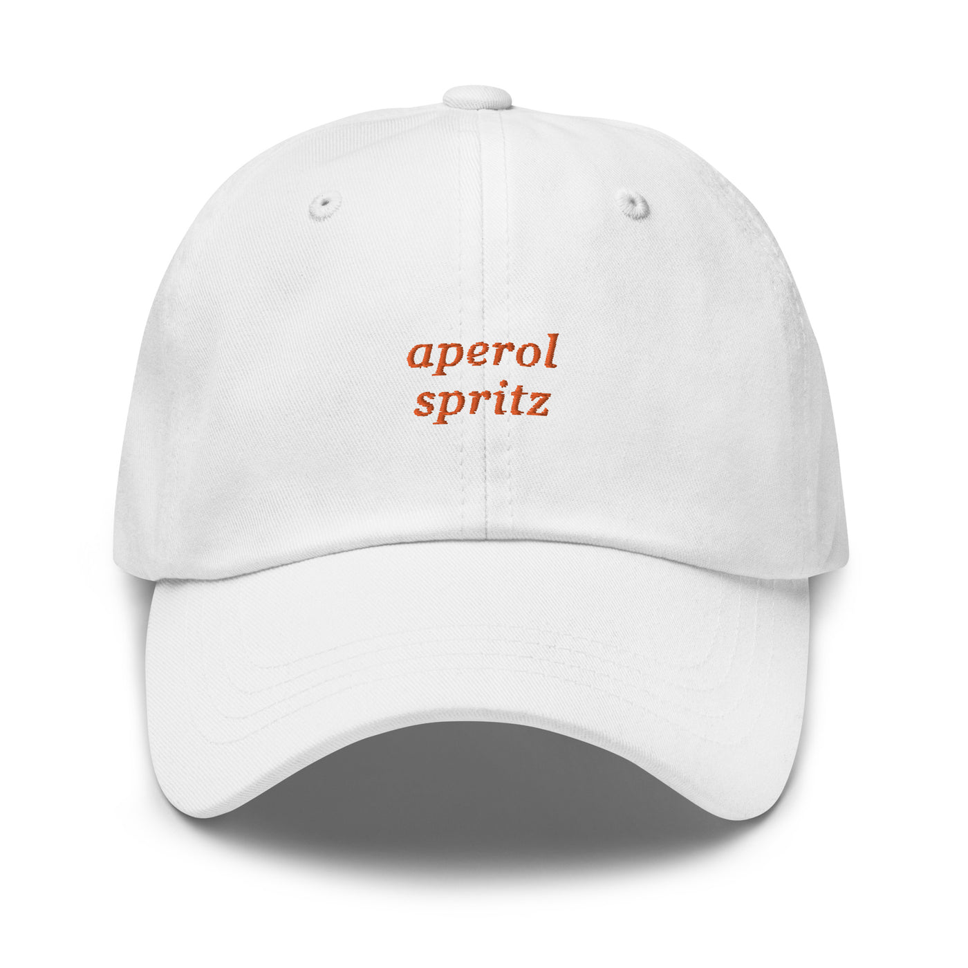 "Aperol Spritz" Embroidered Drink Order Hat (White)