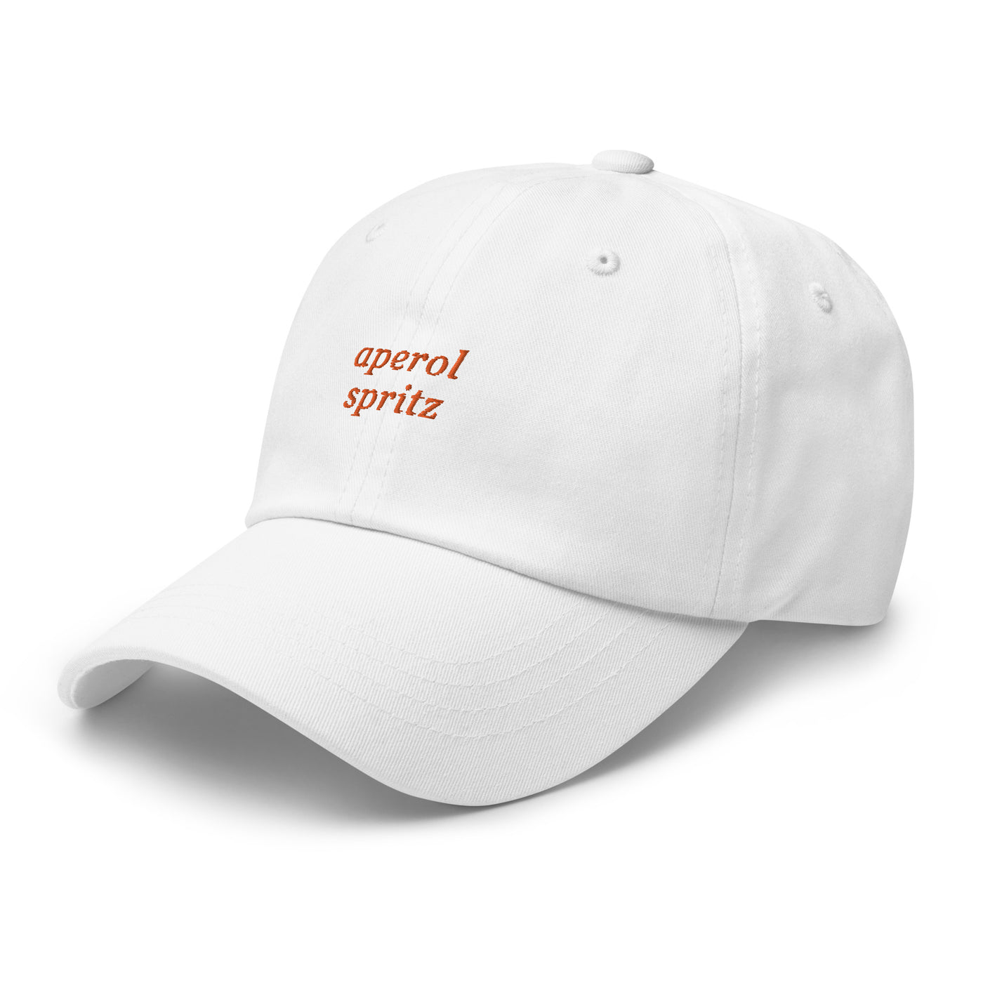 "Aperol Spritz" Embroidered Drink Order Hat (White)