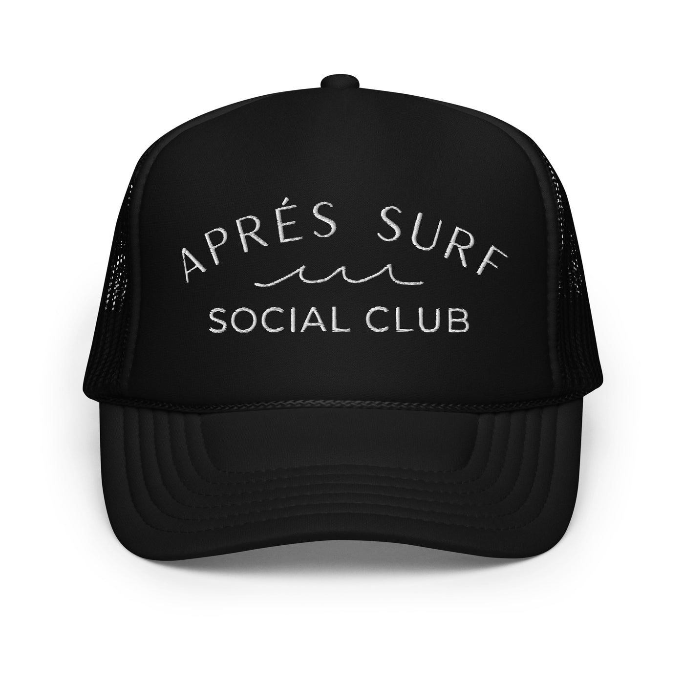 "Après Surf Social Club" Foam Trucker Hat (Black)