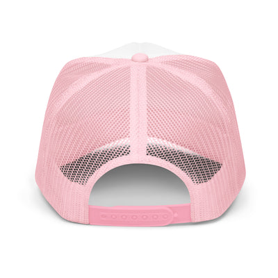 Western Embroidered Foam Trucker Hat (Pink)