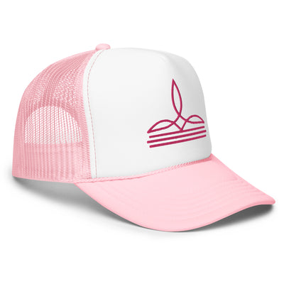 Western Embroidered Foam Trucker Hat (Pink)