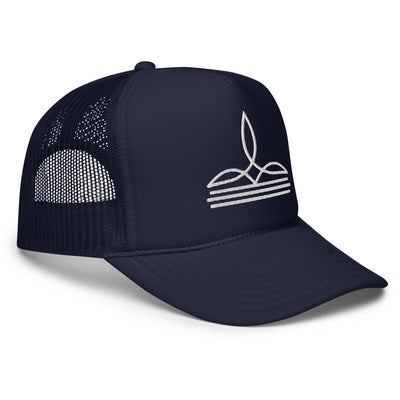 Western Embroidered Foam Trucker Hat (Navy)