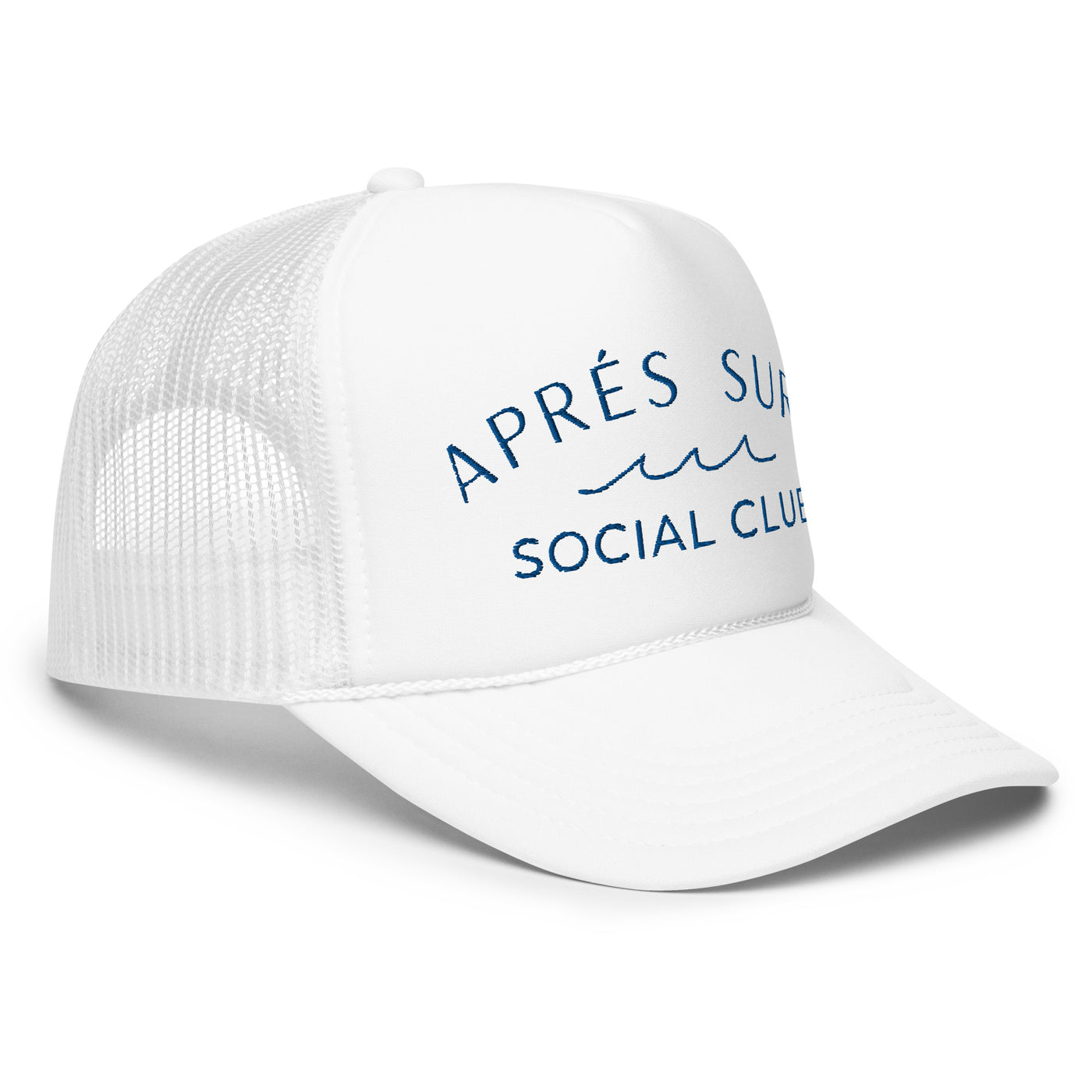 "Après Surf Social Club" Foam Trucker Hat (White)