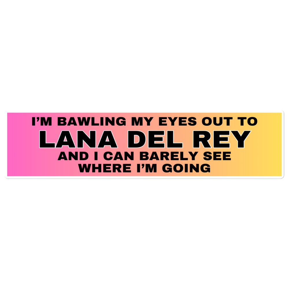 "Lana Del Rey" Bumper Sticker (Pink)