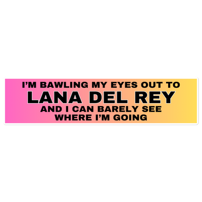 "Lana Del Rey" Bumper Sticker (Pink)