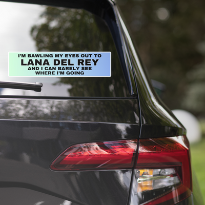 "Lana Del Rey" Bumper Sticker (Blue)