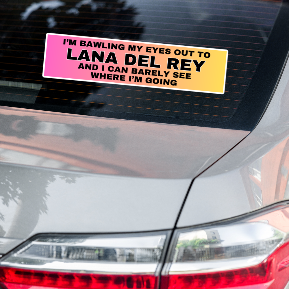 "Lana Del Rey" Bumper Sticker (Pink)